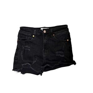 S.O.N.G black denim shorts
